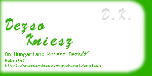 dezso kniesz business card